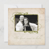 エレガントなグリーンの結婚式招待状 招待状 (裏面)