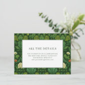 エレガントなグリーンの花卉ボタニカル エンクロージャーカード (スタンド正面)