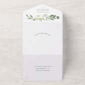 エレガントなグリーンウェディング オールインワン招待状 (外側)