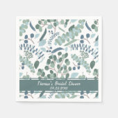 エレガントなグリーンカスタム ブライダルシャワー スタンダードカクテルナプキン (正面)