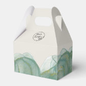 エレガントなグリーンゴールドのグリッター - ロゴをカスタマイズ可能 フェイバーボックス (裏面サイド)