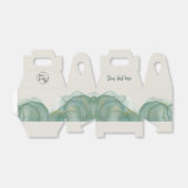 エレガントなグリーンゴールドグリッター - ロゴをカスタマイズ フェイバーボックス (折り畳みなし)