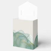 エレガントなグリーンゴールドグリッター - ロゴ + 名前入れ可能 F フェイバーボックス (オープン)