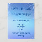 エレガントなグリーンスパークルデザイン ウェディング用 ポストカード (正面)