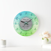 エレガントなグリーンダイヤモンド 25周年記念 ラージ壁時計 (ホーム)