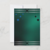エレガントなグリーンデザイン 招待状 (裏面)