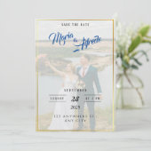 エレガントなグリーンナリー セーブ・ザ・デート ご案内 招待状 (スタンド正面)