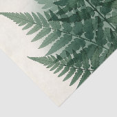 エレガントなグリーンファーンの葉の植物画 薄葉紙 (詳細)
