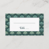エレガントなグリーンボタニカルパターン プレイスカード (正面)