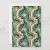 エレガントなグリーンマーブル結婚式招待状 招待状 (裏面)