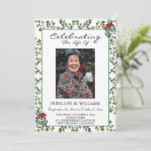 エレガントなグリーン葬儀式次第プログラム 招待状 (スタンド正面)