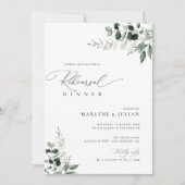 エレガントなグリーン サージュグリーン リハーサルディナー 招待状 (正面)