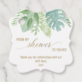 エレガントなグリーン、シャワーからあなたのシャワーへ、シャワー フェイバータグ (正面)