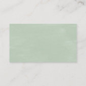 エレガントなグリーン、ブラックスクリプト、RSVP返信 エンクロージャーカード (裏面)
