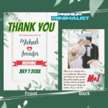 エレガントなグリーン+ミニマリストのカスタムフォト結婚式 