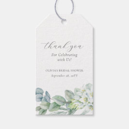 エレガントなグリーン モダンスクリプト サンクス フェイバー ギフトタグ