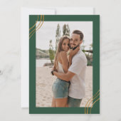 エレガントなグリーン ユーカリの葉の写真 ウェディング 招待状 (裏面)