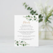 エレガントなグリーン ユーカリ 情報 詳細 エンクロージャーカード (スタンド正面)