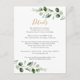 エレガントなグリーン ユーカリ 情報 詳細 エンクロージャーカード