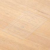 エレガントなグレイのミニマルな結婚式の招待状 アクリル招待状 (レイダウン)