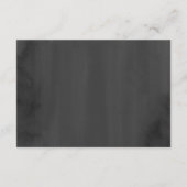 エレガントなグレイの冬の森のウェディング レセプション エンクロージャーカード (裏面)