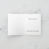 エレガントなグレーとホワイトレースのウェディング感謝カード サンキューカード (内部)