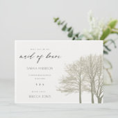 エレガントなグレーのシルバーオータム メイドオブオナー 招待状 (スタンド正面)