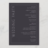 エレガントなグレーの式次第 プログラム (裏面)