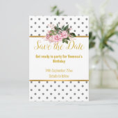 エレガントなグレーの白黒のスポット対応 RSVP カード (スタンド正面)