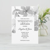 エレガントなグレーウェディング 招待状 (スタンド正面)