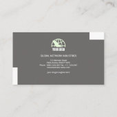 エレガントなグレースケールの矢じりの兵站学ディレクター 名刺 (裏面)