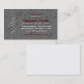 エレガントなグレー名刺 名刺 (正面/裏面)