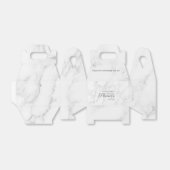 エレガントなグレー大理石模様のスクリプト ブライダルシャワー フェイバーボックス (折り畳みなし)