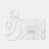 エレガントなグレー大理石模様のブライズシャワー フェイバーボックス (折り畳みなし)