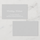 エレガントなグレー結婚式のウェブサイト エンクロージャーカード (正面/裏面)