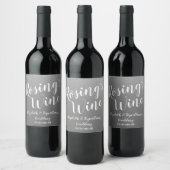 エレガントなグレー ワインボトルラベル ワインラベル (ボトル)