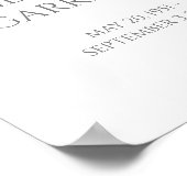 エレガントなグレー 追悼 フォト メモリアル ポスター (角)