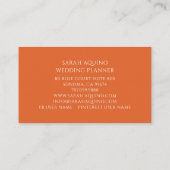 エレガントなケシの水彩画の花柄のイベントプランナー 名刺 (裏面)