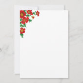 エレガントなケシの赤によっては結婚式招待状が開花します 招待状 (裏面)