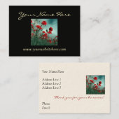 エレガントなケシ2のサイドビジネスカード 名刺 (正面/裏面)