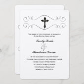 エレガントなケルト十字のカトリック教徒の結婚式招待状 招待状 (正面/裏面)