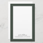 エレガントなケルト結び目模様パターン 便箋 (正面/裏面)