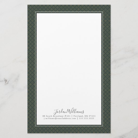 エレガントなケルト結び目模様パターン 便箋 (正面)