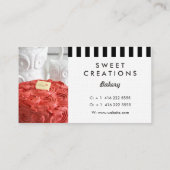 エレガントなケーキのベーカリーの名刺 名刺 (裏面)