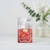 エレガントなケーキのベーカリーの名刺 名刺 (スタンド正面)