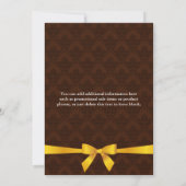 エレガントなケーキポップス&リボン ダマスク 招待状 (裏面)