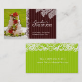 エレガントなケーキ%PIPE%のベーカリーの名刺 名刺 (正面/裏面)