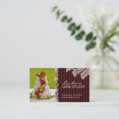 エレガントなケーキ%PIPE%のベーカリーの名刺 名刺 (スタンド正面)