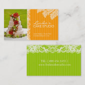 エレガントなケーキ%PIPE%のベーカリーの名刺 名刺 (正面/裏面)