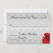 エレガントなゲイ シルバー ウェディング RSVP 招待状 (裏面)